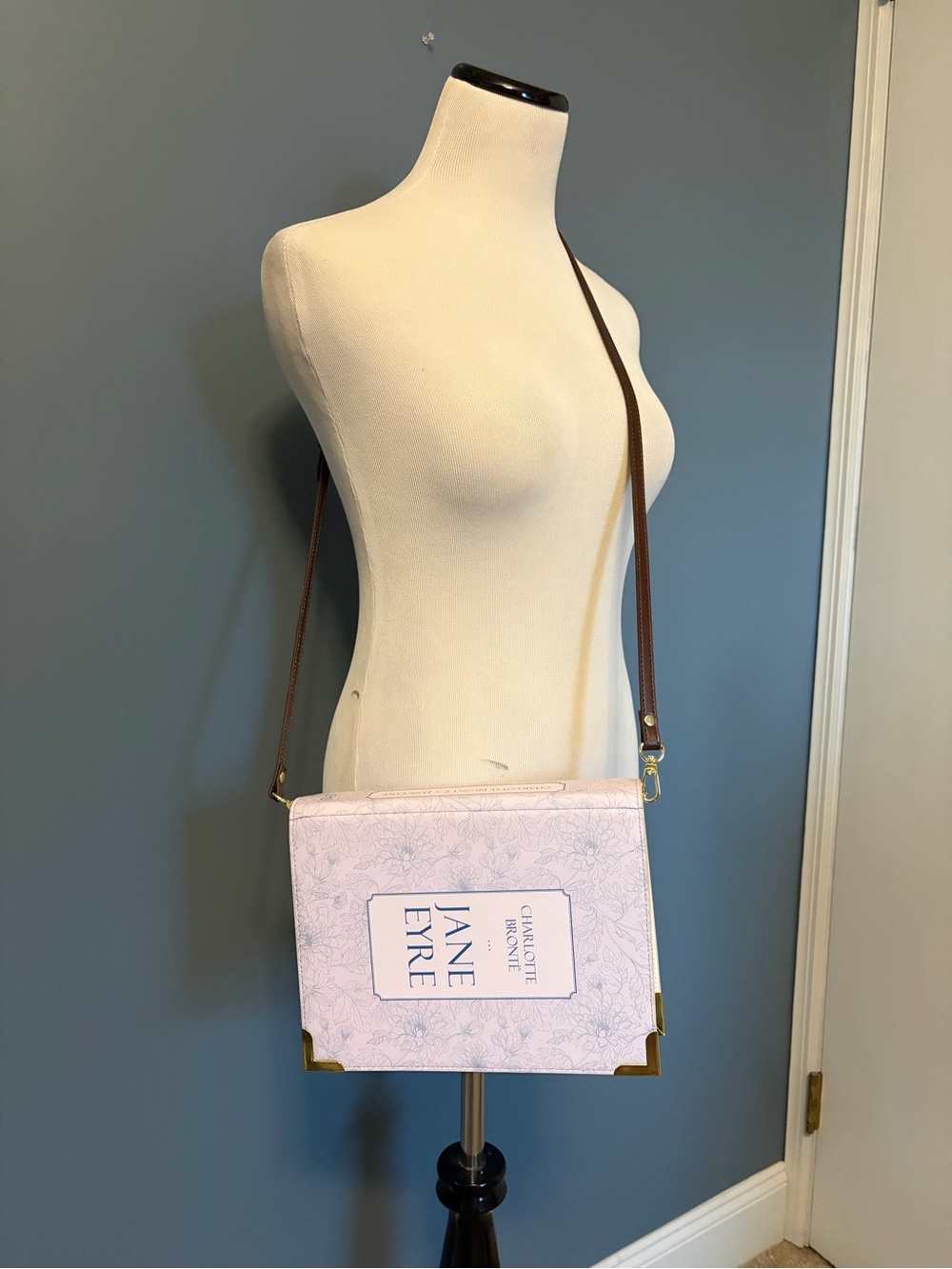 Well Read Jane Eyre Lilac Crossbody Bag